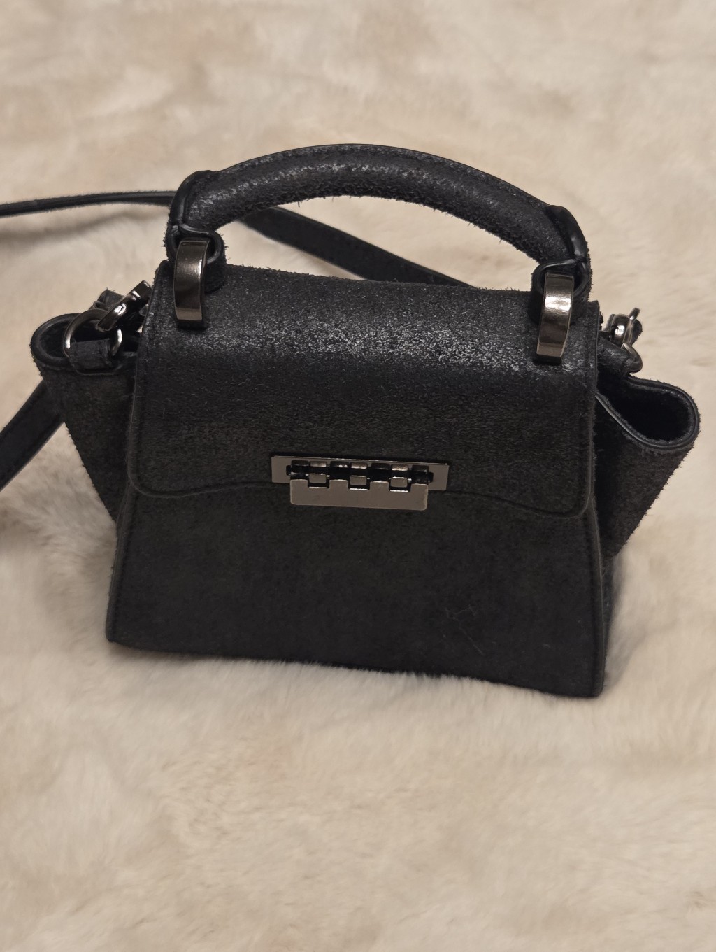 Zac Posen Grey Textured Mini Purse